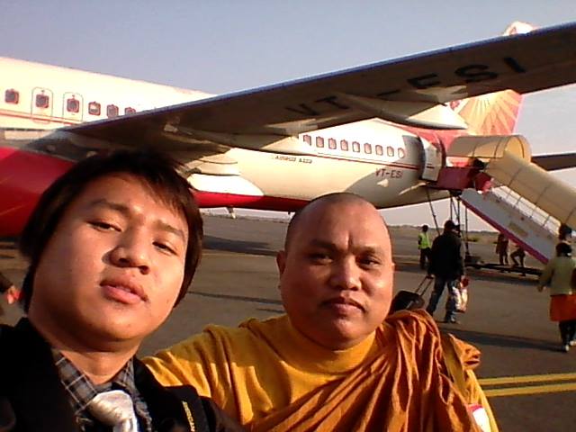 1.Karunalankar Bhikkhu boarding Indian Airlines at Indira Gandhi Airport, New Delhi for procuring arms in Assam via Tripura