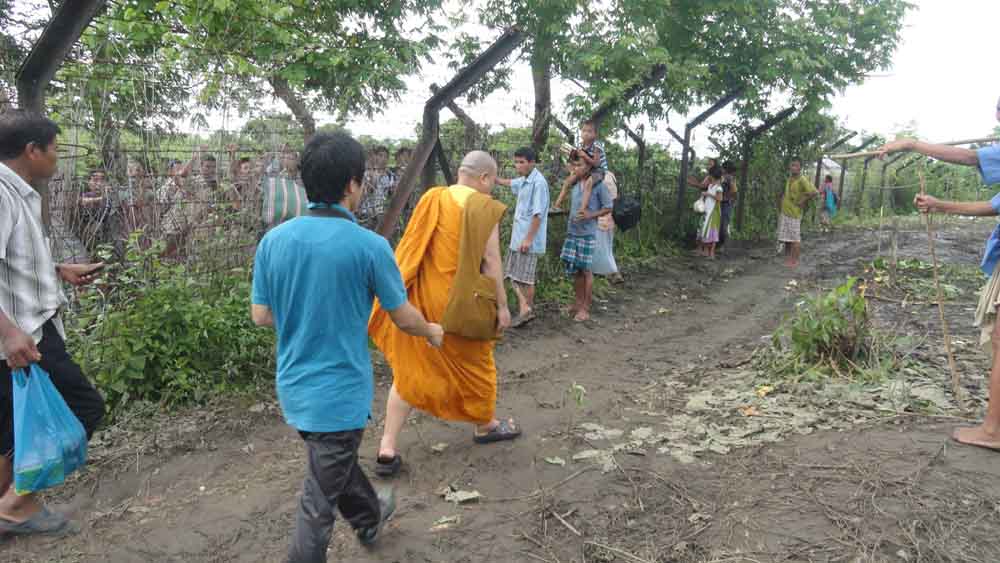 5.Karunalankar Bhikku at a Chakma village, Gandhachar side, Tripura